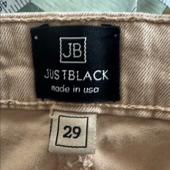 Just Black Tan Denim Jeans Beige size 29 - Picture 4 of 5